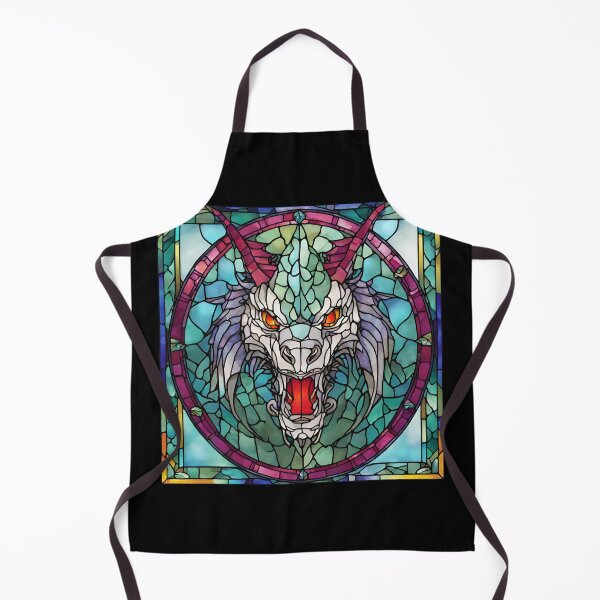 Item preview, colorful stained glass with animals, dragon 2 designed and sold by GroonSpace.
