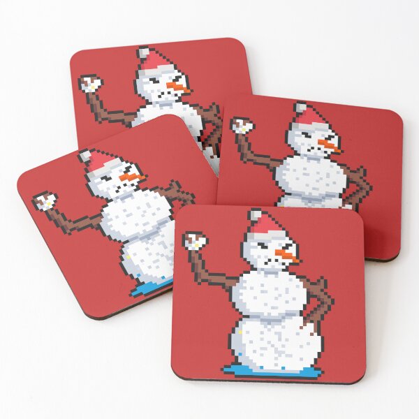 Item preview, Angry snowman pixel art christmas designed and sold by ifrico.