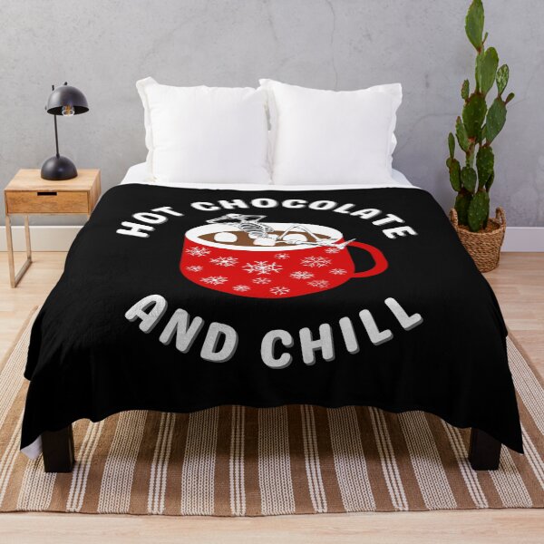 Item preview, hot chocolate and chill, for chocolate lovers designed and sold by NaaEchDesign ⭐⭐⭐⭐⭐.