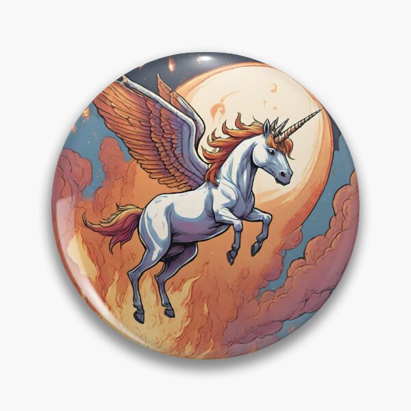 Item preview, Unicorn Flying out of Fire designed and sold by IsntThatNiche.