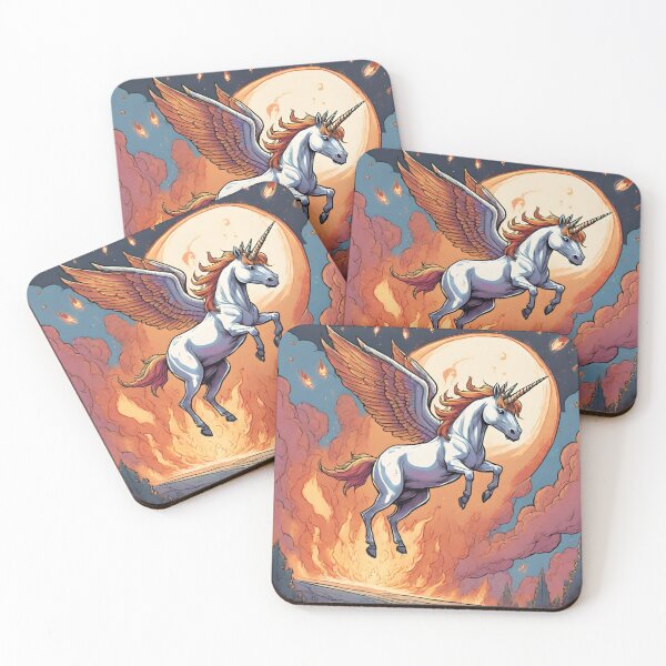 Item preview, Unicorn Flying out of Fire designed and sold by IsntThatNiche.