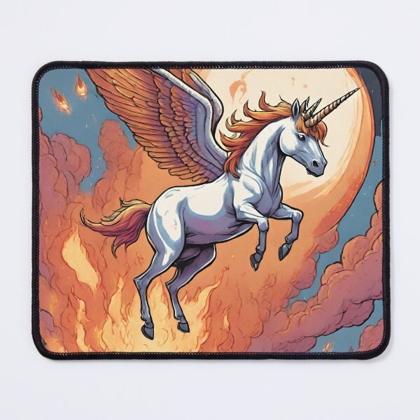 Item preview, Unicorn Flying out of Fire designed and sold by IsntThatNiche.