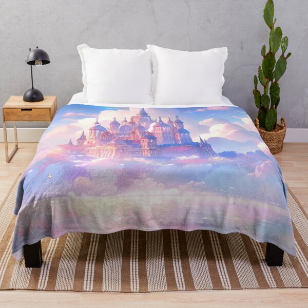Item preview, Dreamy Serene Magical Pastel Cloud Castle designed and sold by bubblegoth.