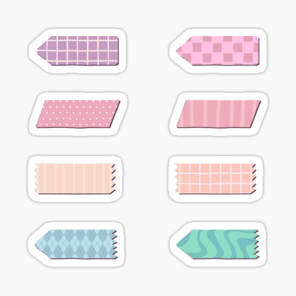 Artikel-Vorschau von Mini-Kidcore-Pastell-Washi-Pack mit Struktur, Set 3, designt und verkauft von Kayochine.