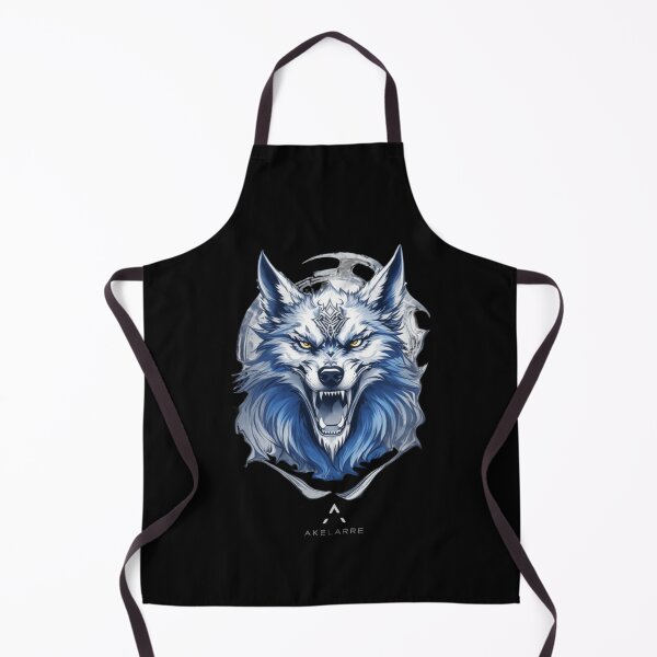 Item preview,  Blue and white tribal wolf, Akelarre designed and sold by AkelarreDesigns.
