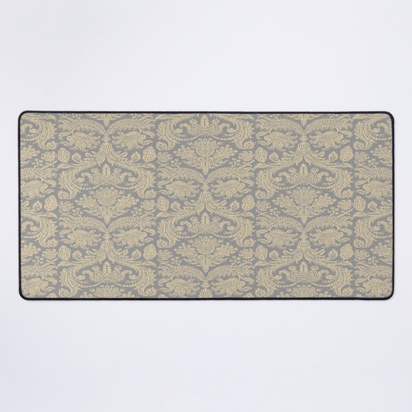 Item preview, Pale Gold on Warm Grey Medieval Damask Scrolls designed and sold by JamieWetzel.