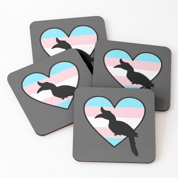 Item preview, Hornbill on Trans Flag Heart designed and sold by taylorrowan.