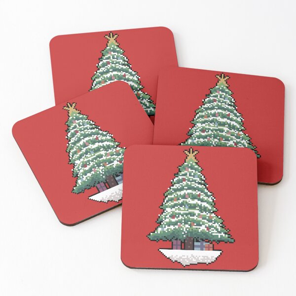 Item preview, Christmas tree snow pixel art  designed and sold by ifrico.