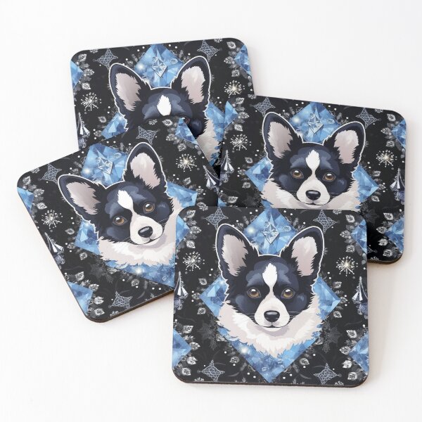 Item preview, Black Corgi Pattern designed and sold by Nocturne  Paws.