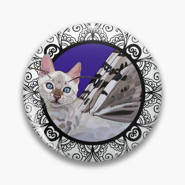 Item preview, Snow Lynx Bengal Leopard Moth in Ornate Frame designed and sold by Carleah Unique.