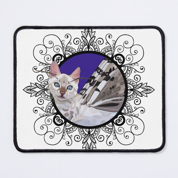 Item preview, Snow Lynx Bengal Leopard Moth in Ornate Frame designed and sold by Carleah Unique.