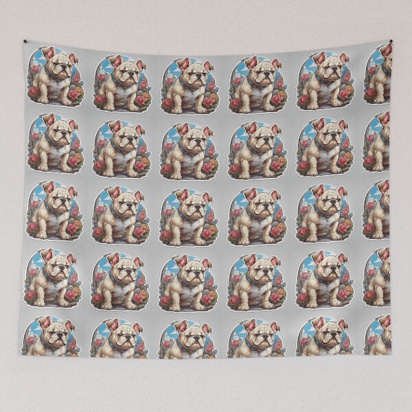 Item preview, Bulldog among the roses designed and sold by abdelaziz0.
