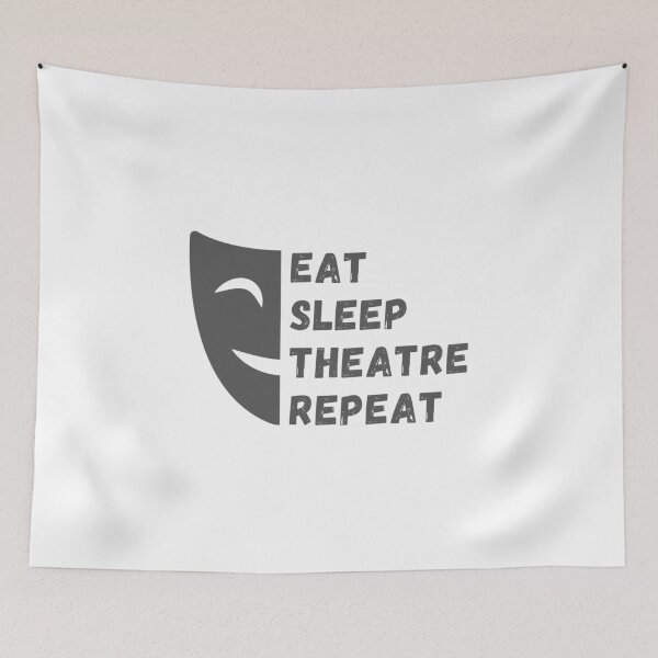 Item preview, Eat Sleep Theatre Repeat Funny Gift Ideas for Theater Actors Stage Managers & Drama Students Classic designed and sold by thorfinnshop.