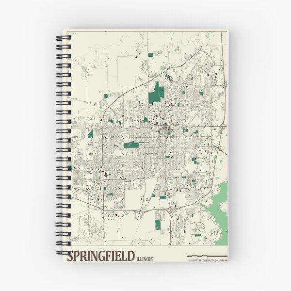 Item preview, Springfield, Illinois Street Map designed and sold by mapsbymo.