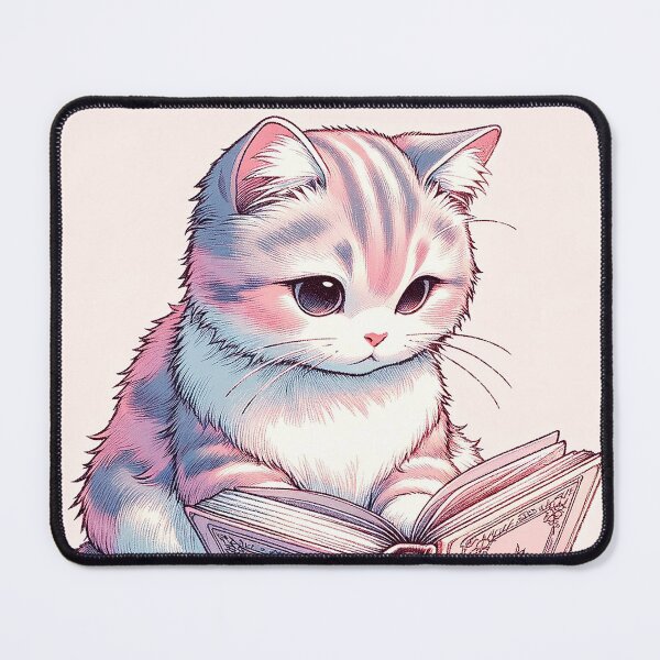 Item preview, Cute cat reading a book designed and sold by Hissa-O.