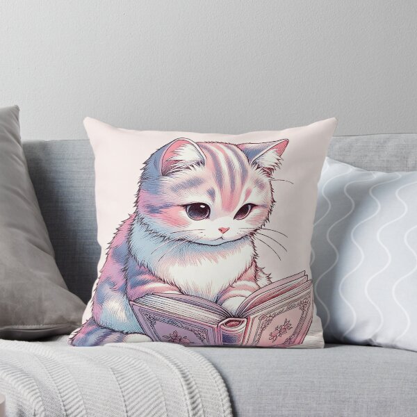 Item preview, Cute cat reading a book designed and sold by Hissa-O.