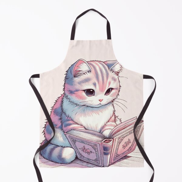 Item preview, Cute cat reading a book designed and sold by Hissa-O.