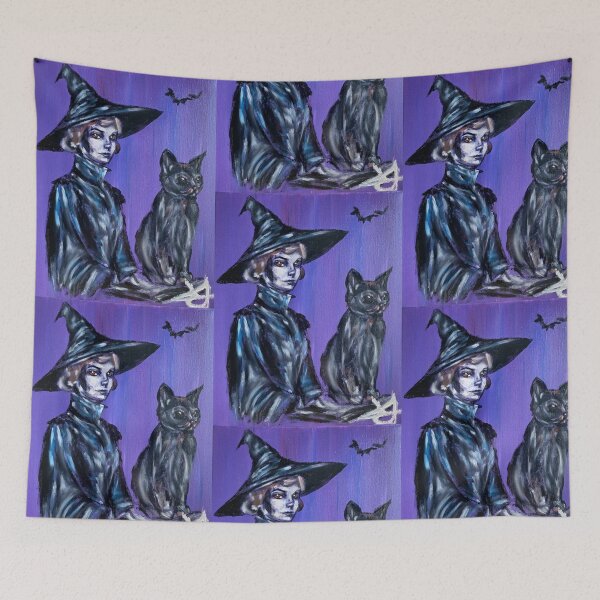 Item preview, Witch with the cat designed and sold by Roxane Gautreau.