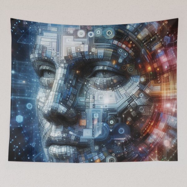Item preview, The Face of Tecnology designed and sold by gabrieltiveron.