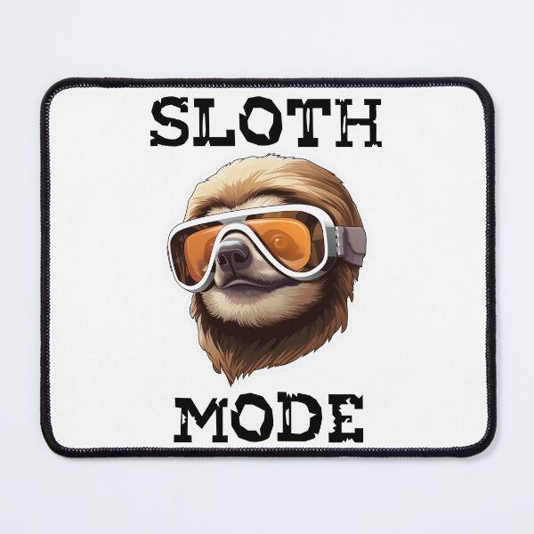 Item preview, Sloth Wearing Ski Goggles - Sloth Mode (Black Lettering) designed and sold by VelvetRoom.