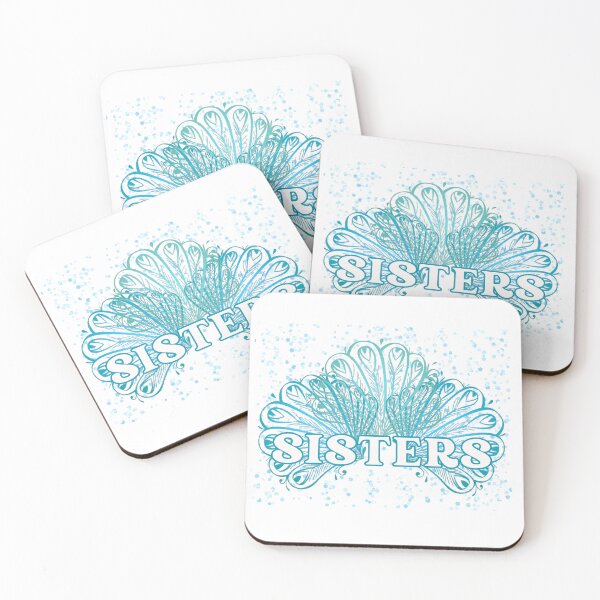 Item preview, White Christmas Sisters with Blue Feathers  designed and sold by MochaMeli.