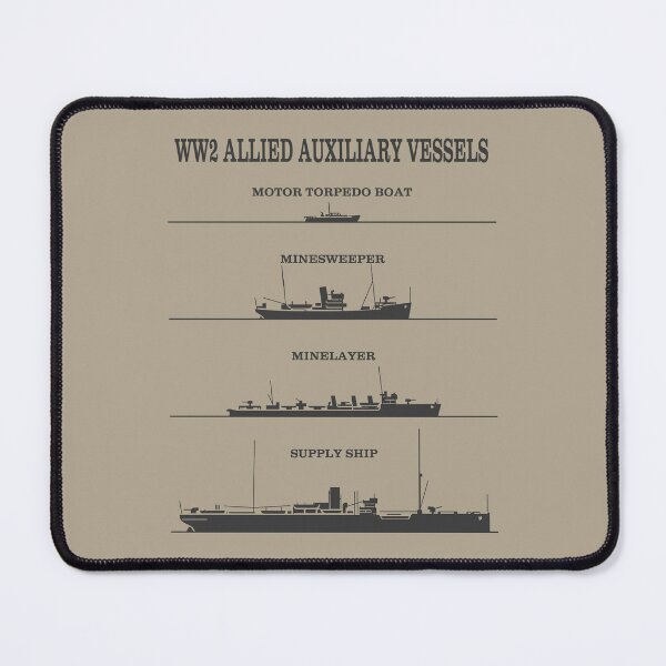 Item preview, Allied WW2 Auxiliary Ships World War Two Silhouette Diagrams designed and sold by MilitaryMart.