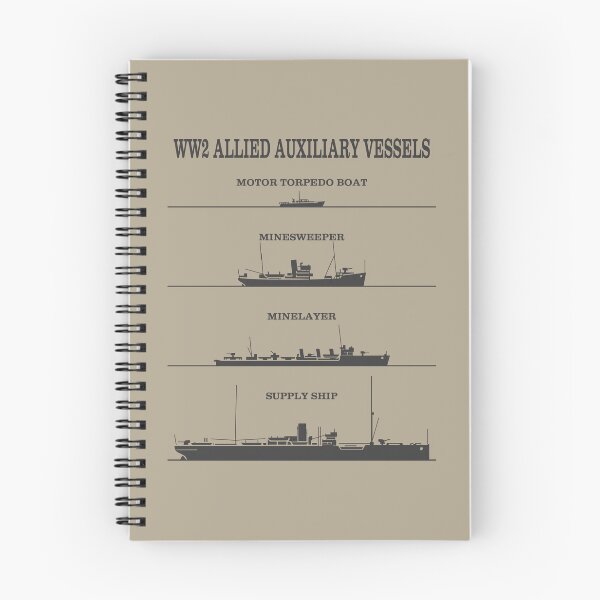 Item preview, Barcos auxiliares aliados de la Segunda Guerra Mundial Diagramas de silueta de la Segunda Guerra Mundial designed and sold by MilitaryMart.
