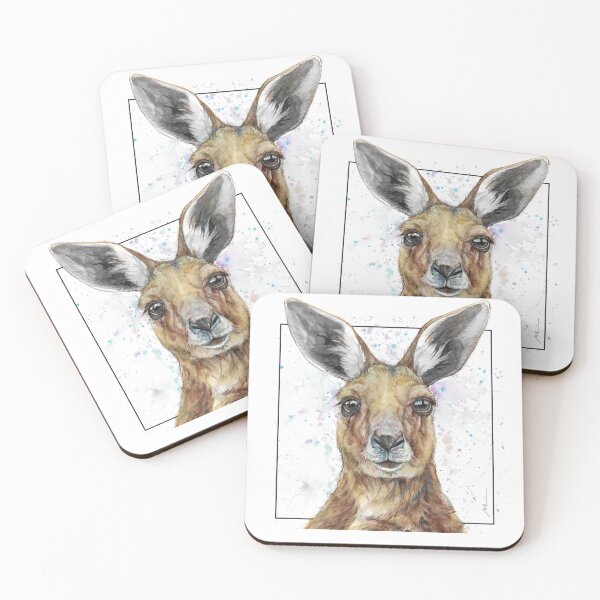 Item preview, Watercolour Kangaroo  designed and sold by maricelagomez.