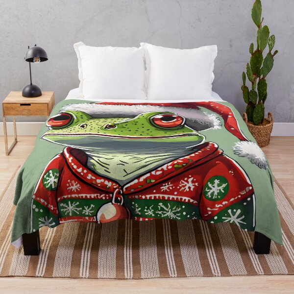 Item preview, aboriginal frog in christmas sweater designed and sold by emaotx.