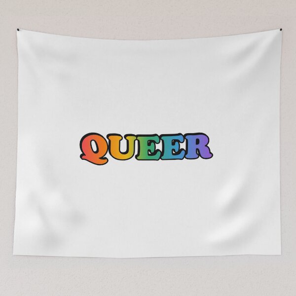 Item preview, Queer - rainbow gay pride flag colors - National Coming Out Day designed and sold by Inspirationmotivation.