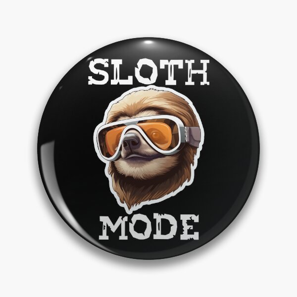 Item preview, Sloth Wearing Ski Goggles - Sloth Mode (White Lettering) designed and sold by VelvetRoom.