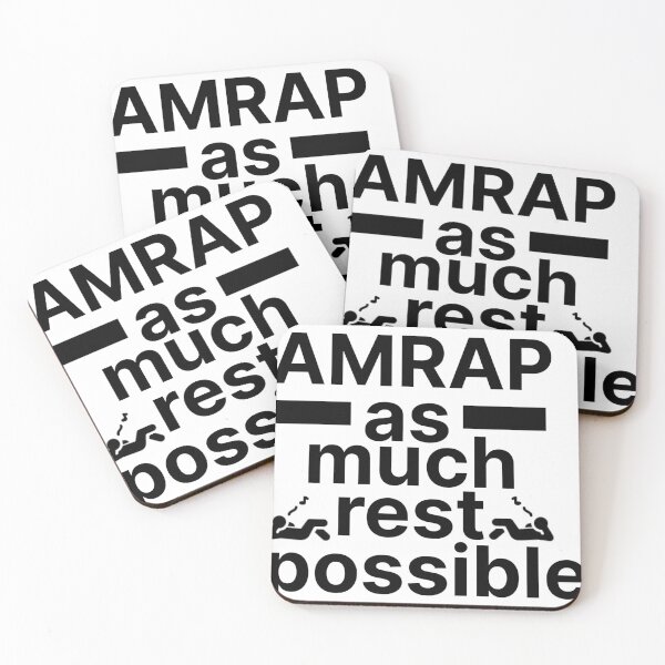 Item preview, As Much Rest As Possible Funny Fitness AMRAP quote designed and sold by AdoreBestial.