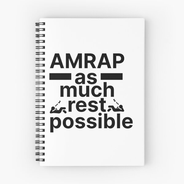 Item preview, As Much Rest As Possible Funny Fitness AMRAP quote designed and sold by AdoreBestial.