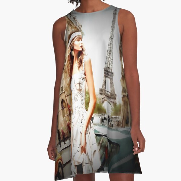 Aperçu de l'œuvre Haute Couture Paris : un chef-d'œuvre de mode exquis créée et vendue par Artisticanvas.