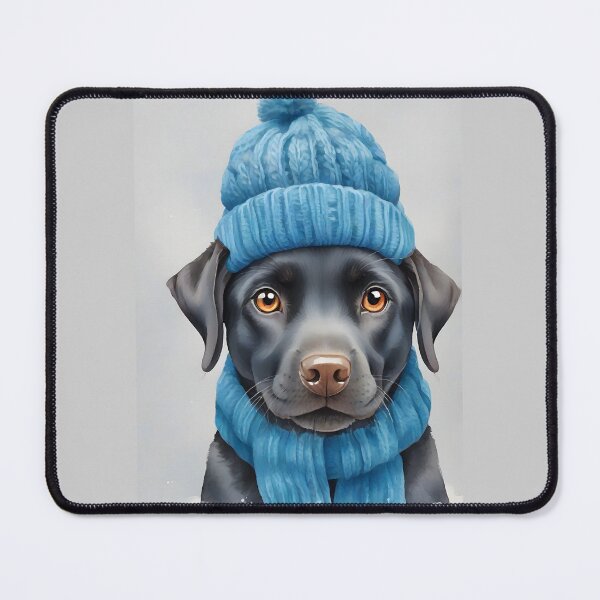 Artikelvorschau, schwarzer Labrador gestrickt entworfen und verkauft von HOMETOWN86.