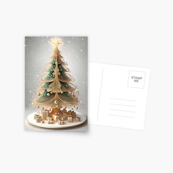 Delightful Christmas Tree Postcard