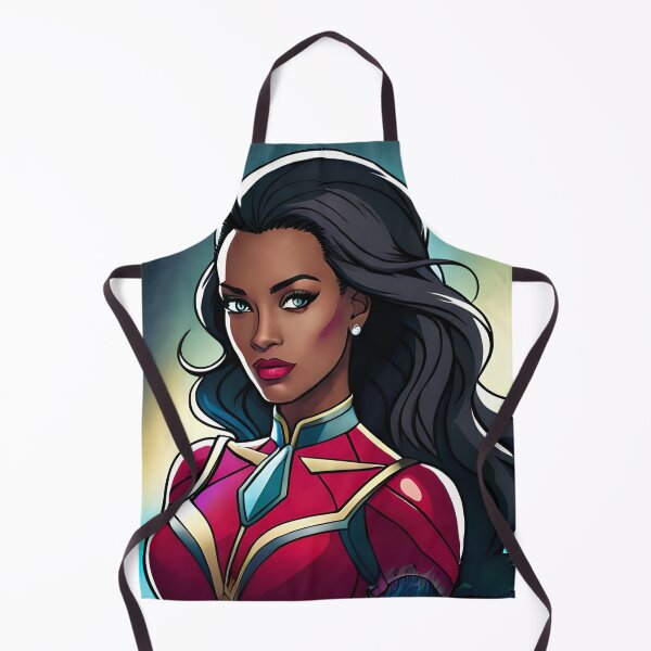 Artikelvorschau, Superhelden-Frau im roten Anzug, inspirierende Animations-Comic-Designs entworfen und verkauft von Melan Designs.
