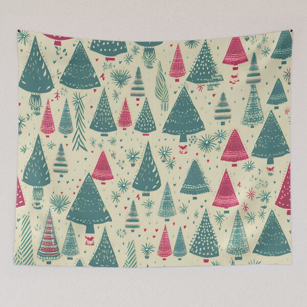 Item preview, Holiday Cheer Red and Green Christmas Trees designed and sold by Hashola Designs.