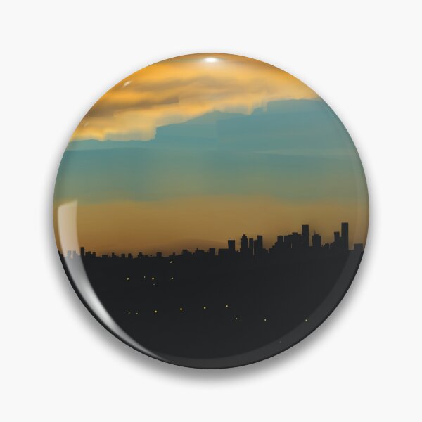 Item preview, Downtown Houston Rush Hour Sunset from the 610 Sidney Sherman Bridge over the ship channel designed and sold by Lacey Schmidt.