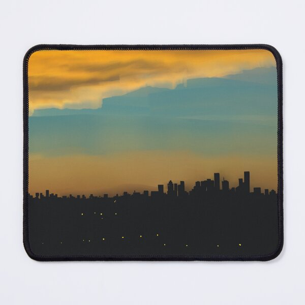 Item preview, Downtown Houston Rush Hour Sunset from the 610 Sidney Sherman Bridge over the ship channel designed and sold by Lacey Schmidt.
