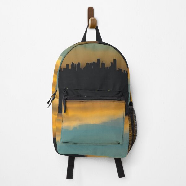 Item preview, Downtown Houston Rush Hour Sunset from the 610 Sidney Sherman Bridge over the ship channel designed and sold by Lacey Schmidt.
