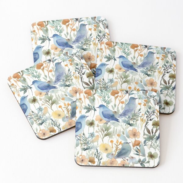 Item preview, Birds in the Garden in Watercolors designed and sold by Hashola Designs.