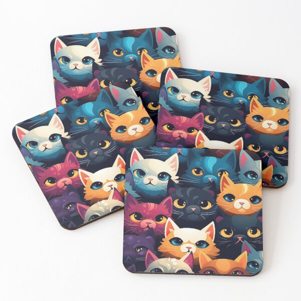 Item preview, Colorful anime cat pattern #10 designed and sold by Christolamber.
