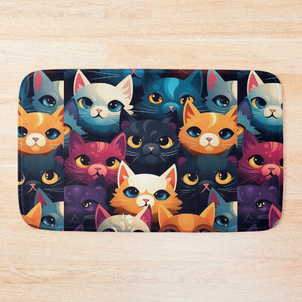 Item preview, Colorful anime cat pattern #10 designed and sold by Christolamber.
