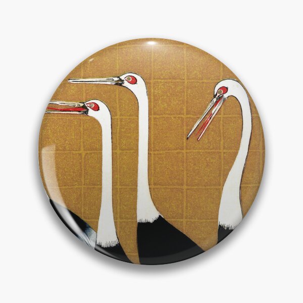 Item preview, A Traditional Portrait of a Flock of Beautiful Japanese Red Crown Crane by Ogata Korin (1658-1716) designed and sold by BossyCatHome.