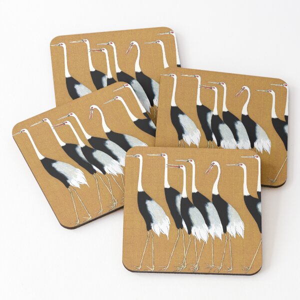 Item preview, A Traditional Portrait of a Flock of Beautiful Japanese Red Crown Crane by Ogata Korin (1658-1716) designed and sold by BossyCatHome.