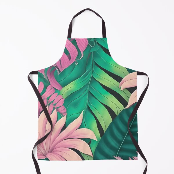 Item preview, Pink and Green Topical Foliage and Flowers  designed and sold by SusanEileenEvans.