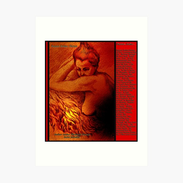 Passion.... Ember Flames ... Art Print