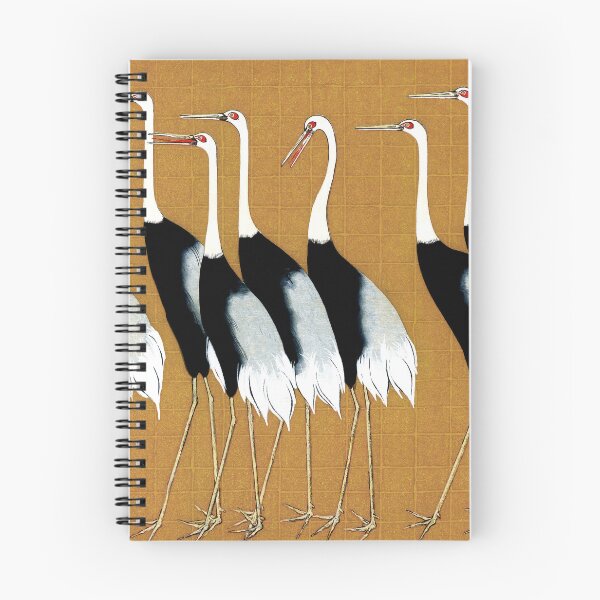 Item preview, A Traditional Portrait of a Flock of Beautiful Japanese Red Crown Crane by Ogata Korin (1658-1716) designed and sold by BossyCatHome.