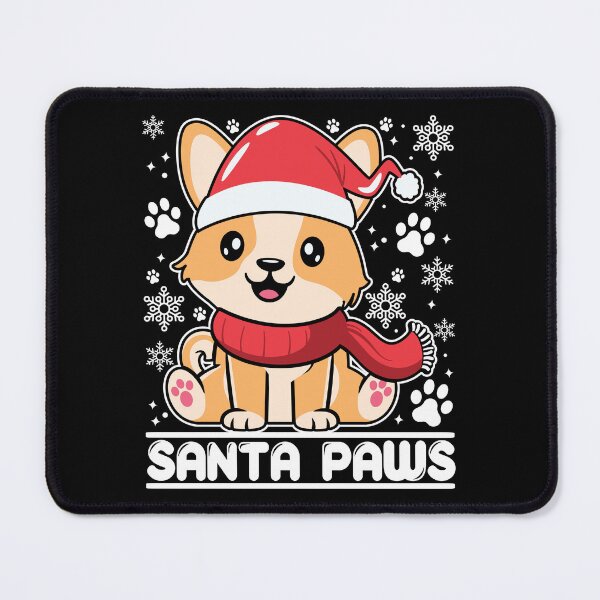 Item preview, Santa Paws | Cute and Festive Christmas Corgi - Black designed and sold by PearlMoonGrapes.
